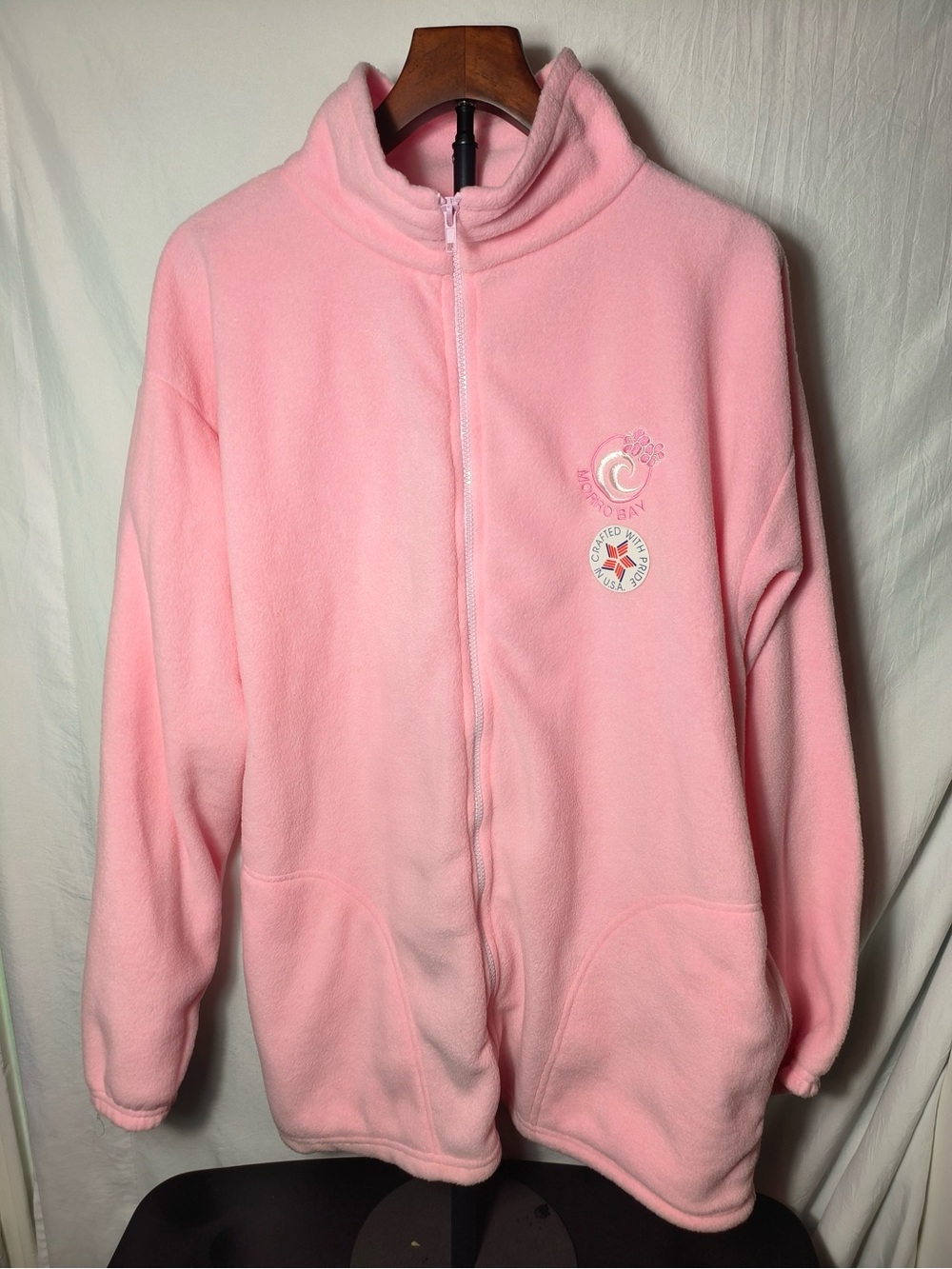 Vintage TIP’SY Pink Fleece Jacket XXL Made in USA
